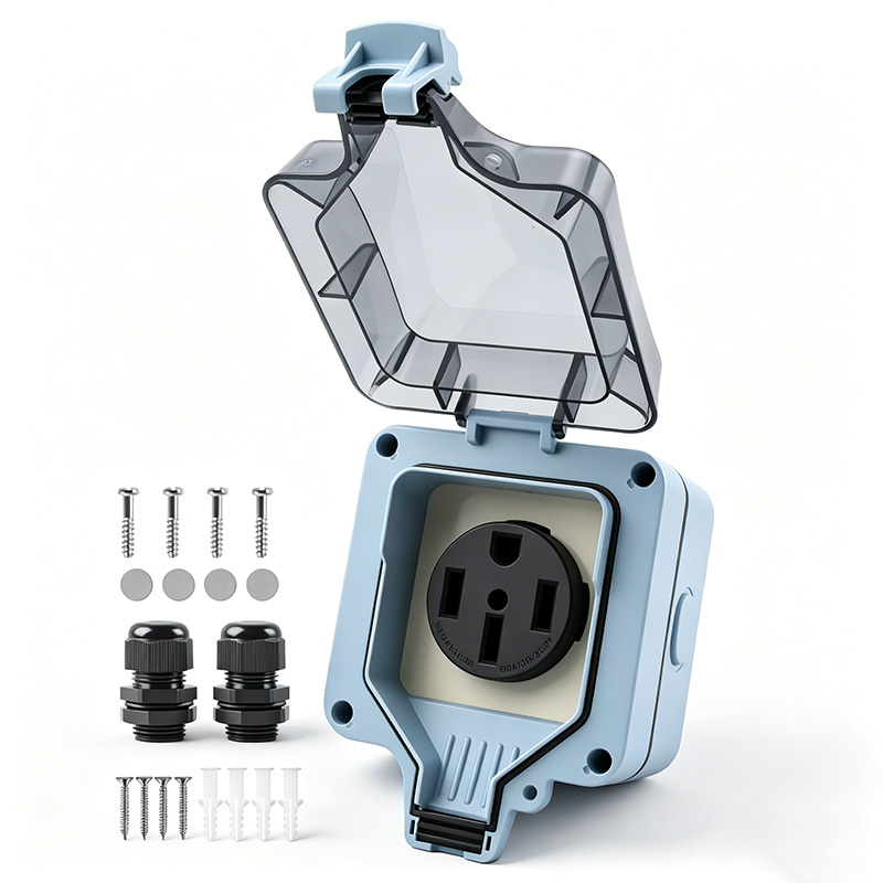 Outdoor Power Plug - Водонепроницаемая уличная розетка IP66 50А 125В/250В