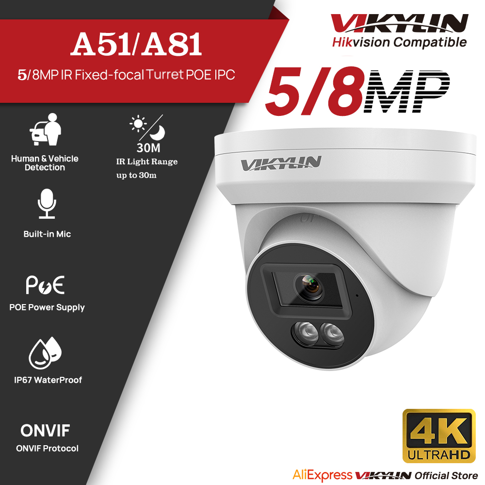 Outdoor Power Plug - IP-камера видеонаблюдения VIKYLIN 5/8 МП HD