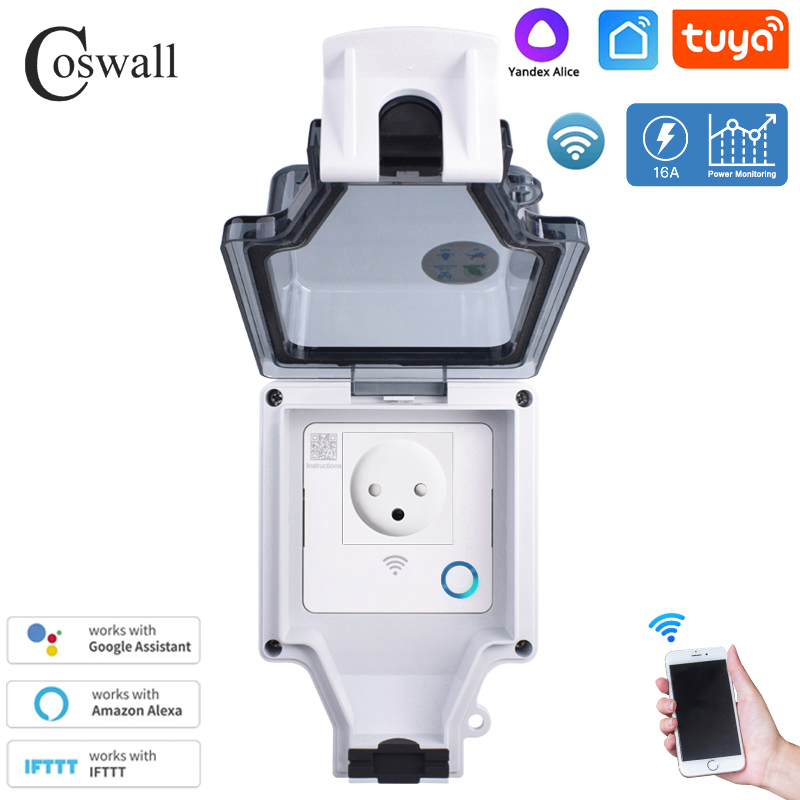 Coswall Tuya Wi-Fi IP66 Водоне – обзор и цена Outdoor Power Point