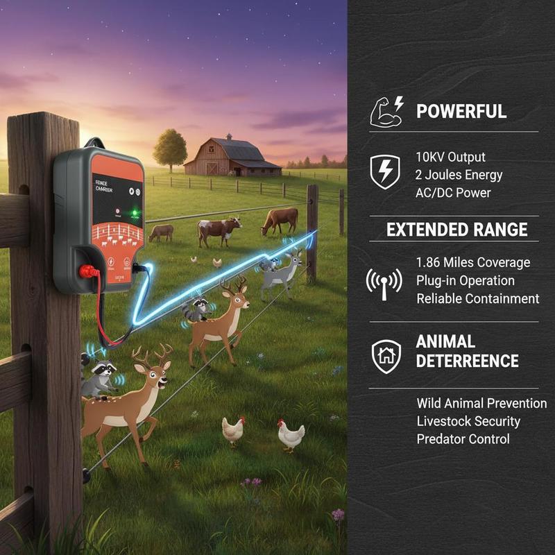 Энергизатор для скота 10 кВ 2  – обзор и цена Outdoor Power Plug